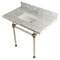 Kingston Brass 36X22 Marble Vanity Top W/ Acrylic Feet Combo, Marble/Brass KVPB3630MASQ7 - alternate 1